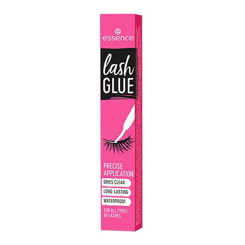 Box of essence lash glue on a white background