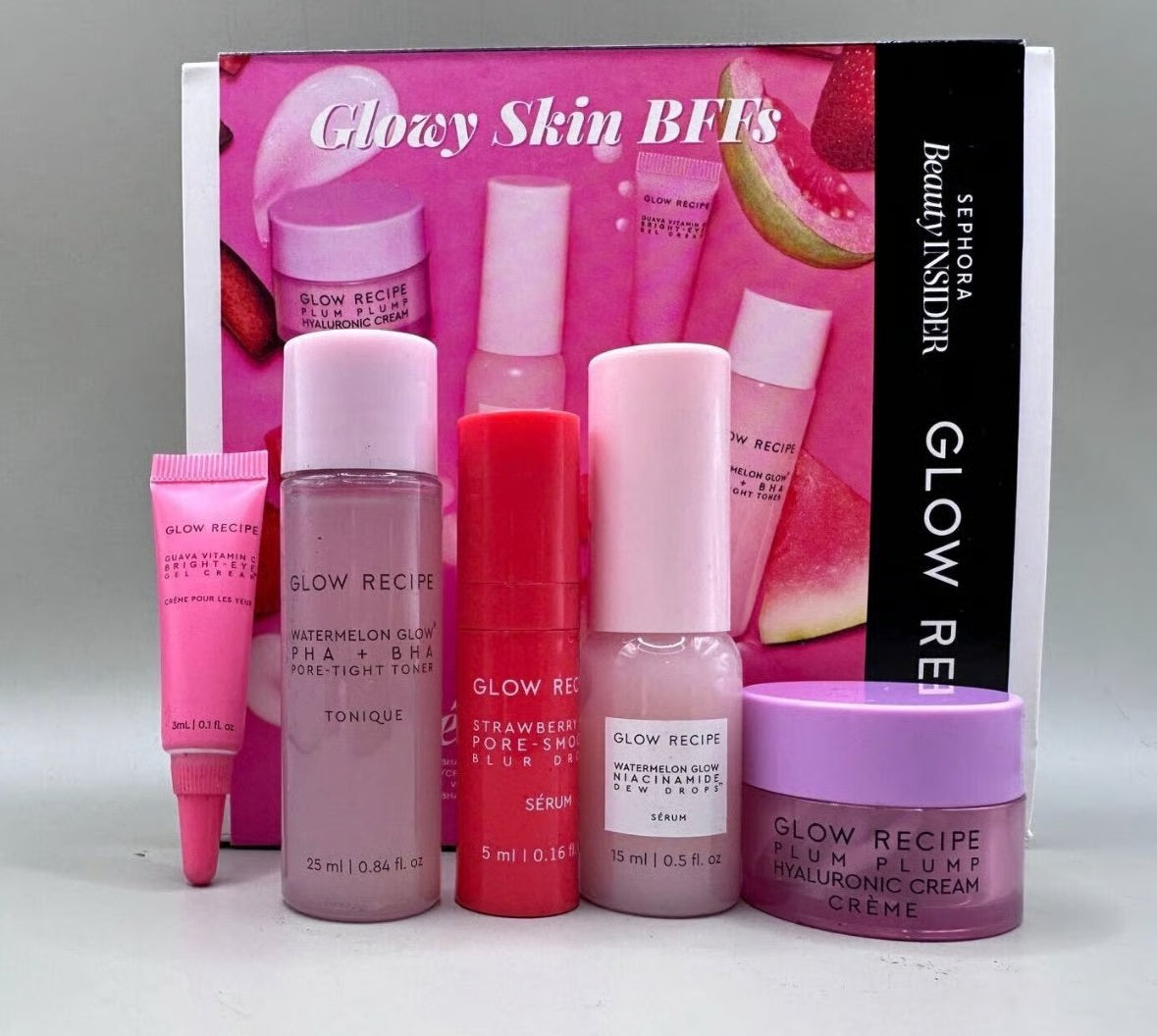 Sephora Beauty Insider Glow Recipe Glowy Skin BFFs 5 piece Set