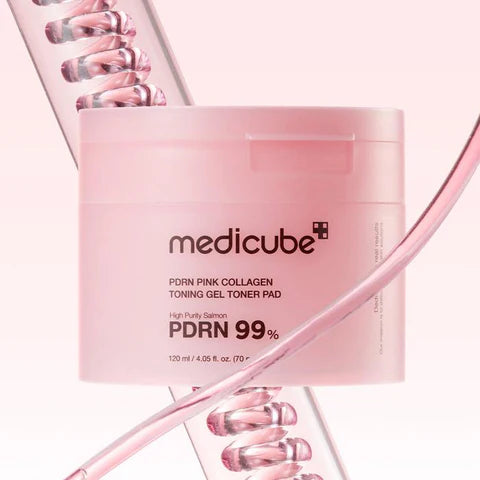 Medicube PDRN 99% Pink Collagen Tonong Gel Toner Pad - Khayest