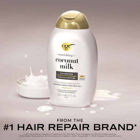 OGX Coconut Milk Hair Shampoo Hydrating 385Ml - Khayest