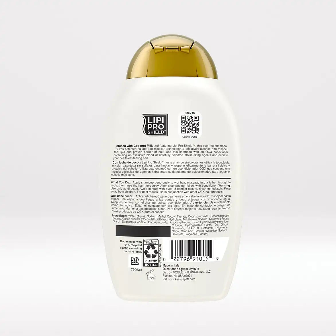 OGX Coconut Milk Hair Shampoo Hydrating 385Ml - Khayest