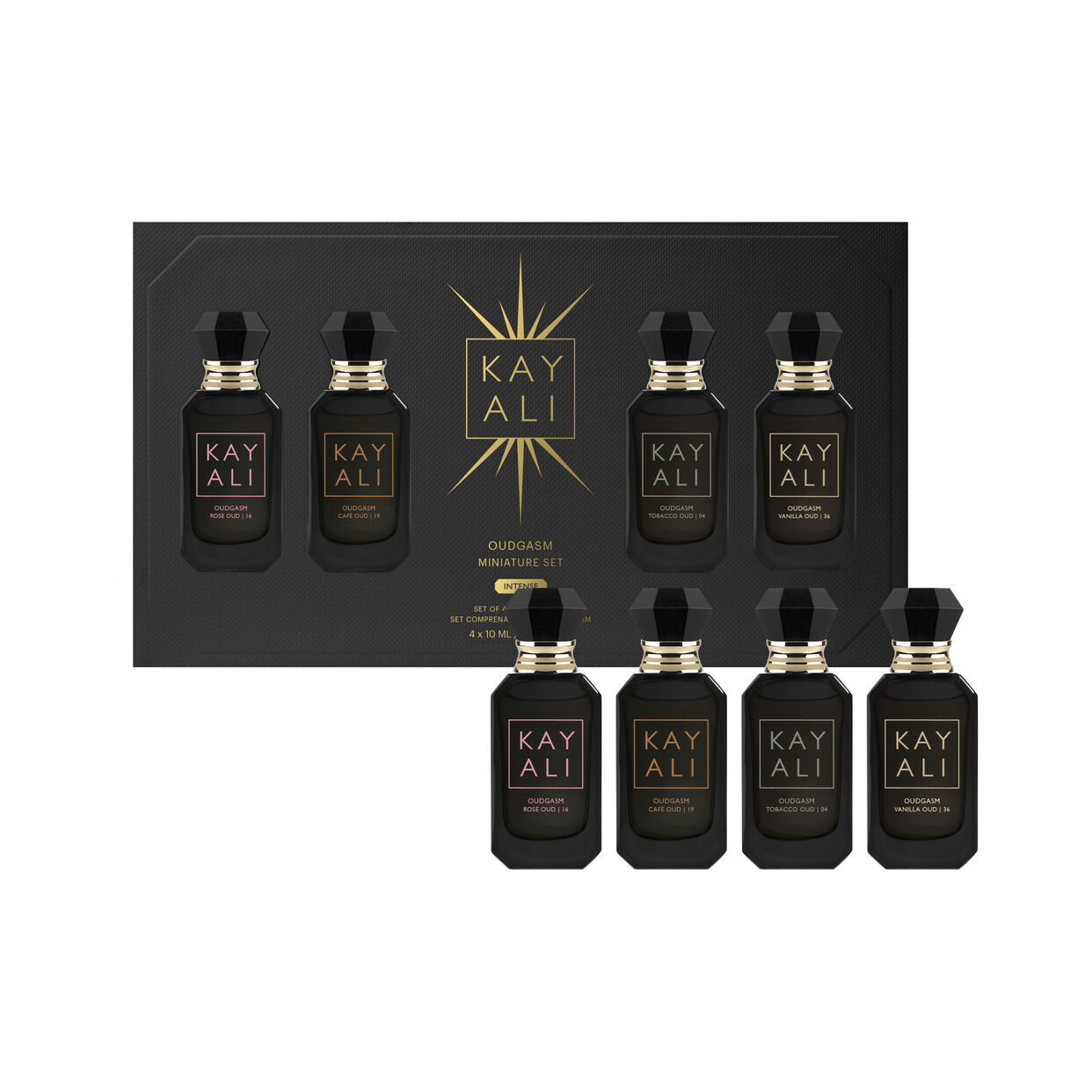 Kayali Oudgasm Miniature Set Intense Set Of 4 Perfume Set - Khayest