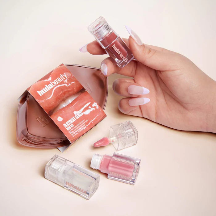 Huda Beauty Mini Glossiest Gloss Lip Gloss Set - Khayest