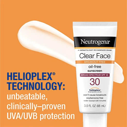 Neutrogena clear face oil free sunscreen spf 30 - Khayest