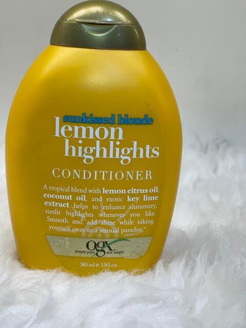 OGX lemon highlights hair conditioner 385ml - Khayest