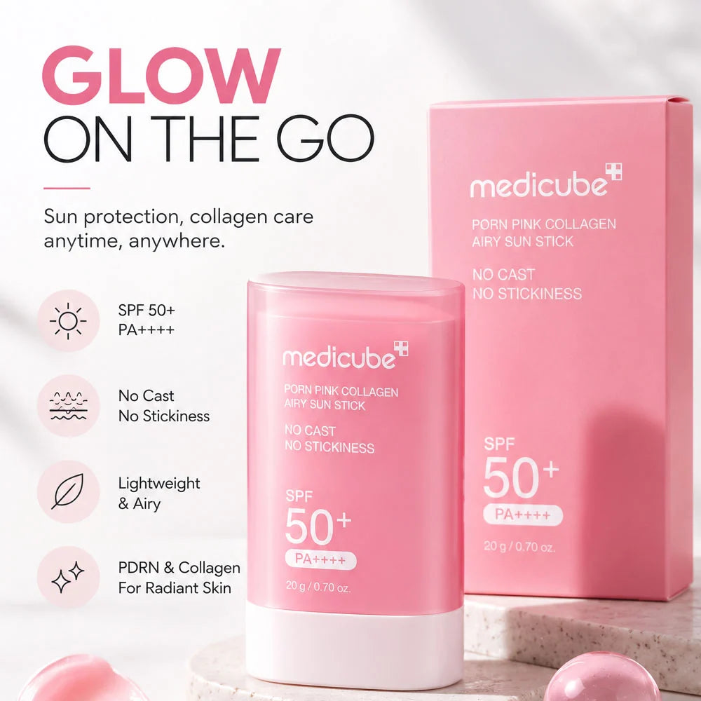 Medicube PDRN Pink Collagen Airy Sun Stick SPF50+ PA++++ 20g