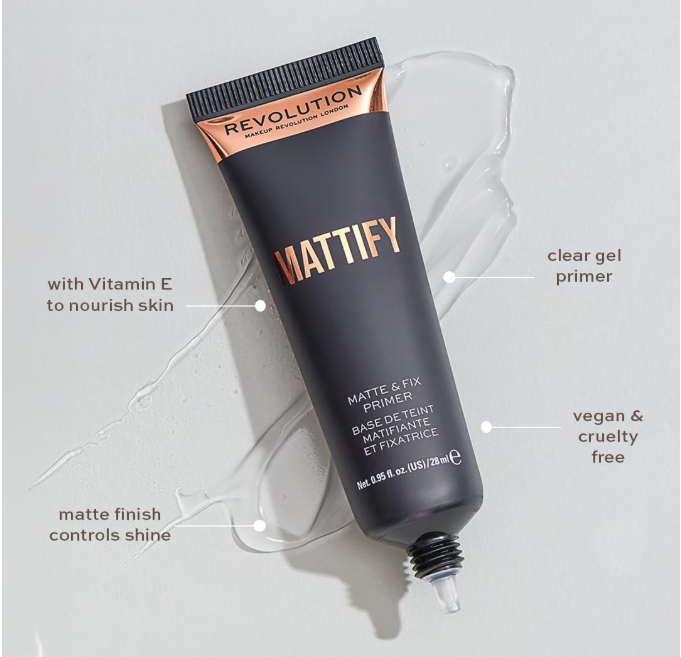 Makeup Revolution Mattify Matte & Fix Makeup Primer 28ml - Khayest