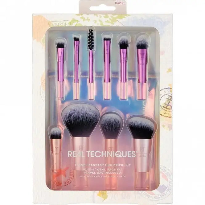 Real Techniques Travel Fantasy Makeup Brush Set 10 In 1 - Khayest