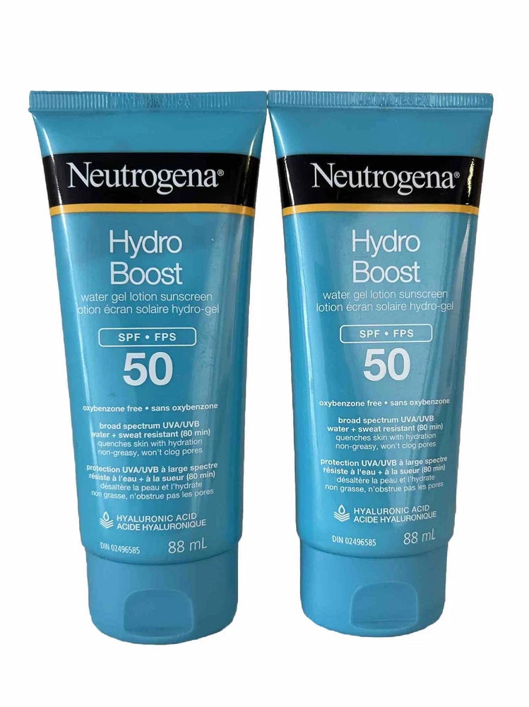 2 Neutrogena Hydro Boost Water Gel SPF 50 Sunscreen Lotion 88 Ml Each - Khayest