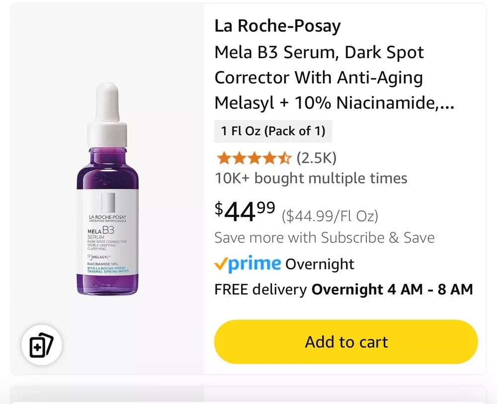La Roche Posay Pure Niacinamide 10 Anti Dark Spots Face Serum 30ml - Khayest