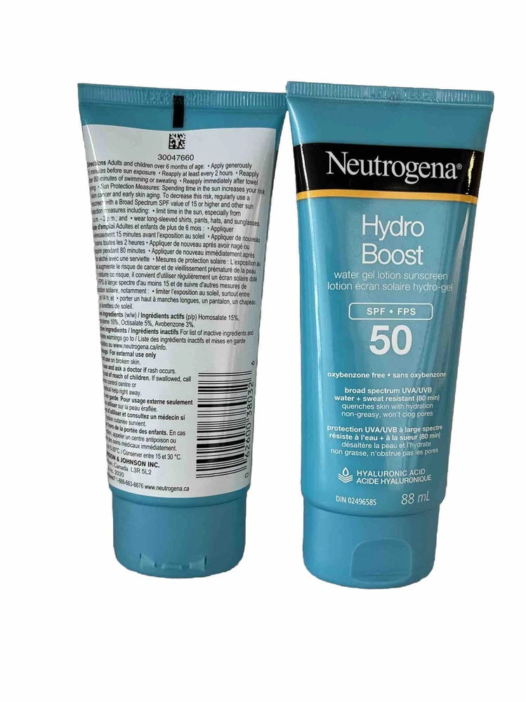 2 Neutrogena Hydro Boost Water Gel SPF 50 Sunscreen Lotion 88 Ml Each - Khayest