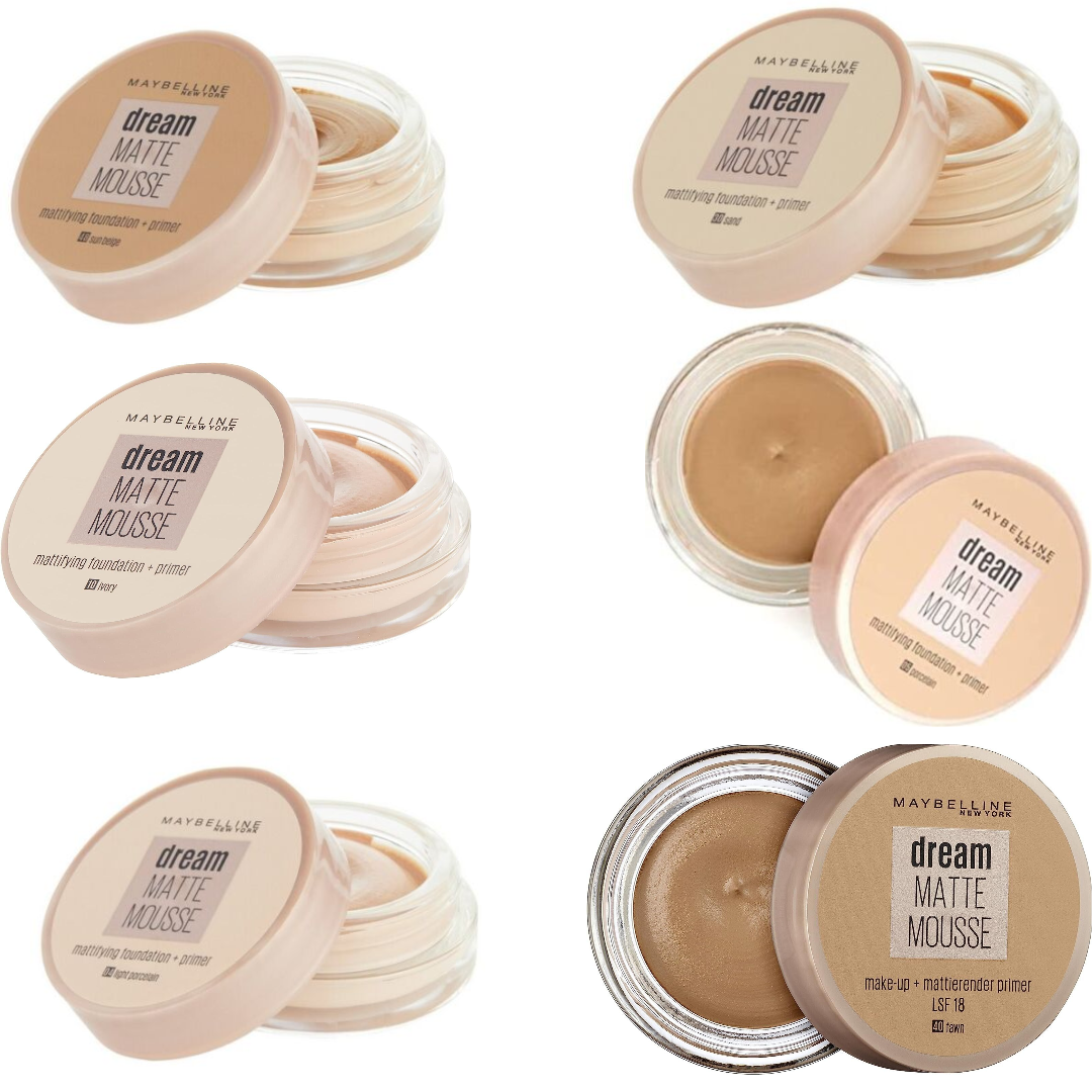 Maybelline Dream Matte Mousse Mattifying Foundation and Primer - Khayest