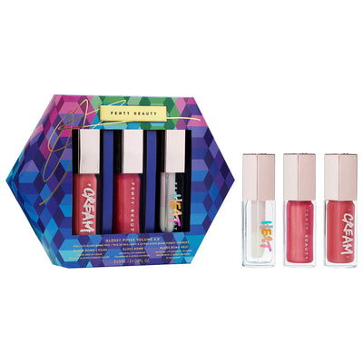Fenty Beauty Glossy Posse Volume Full Size Lip Gloss Bomb Trio - Khayest