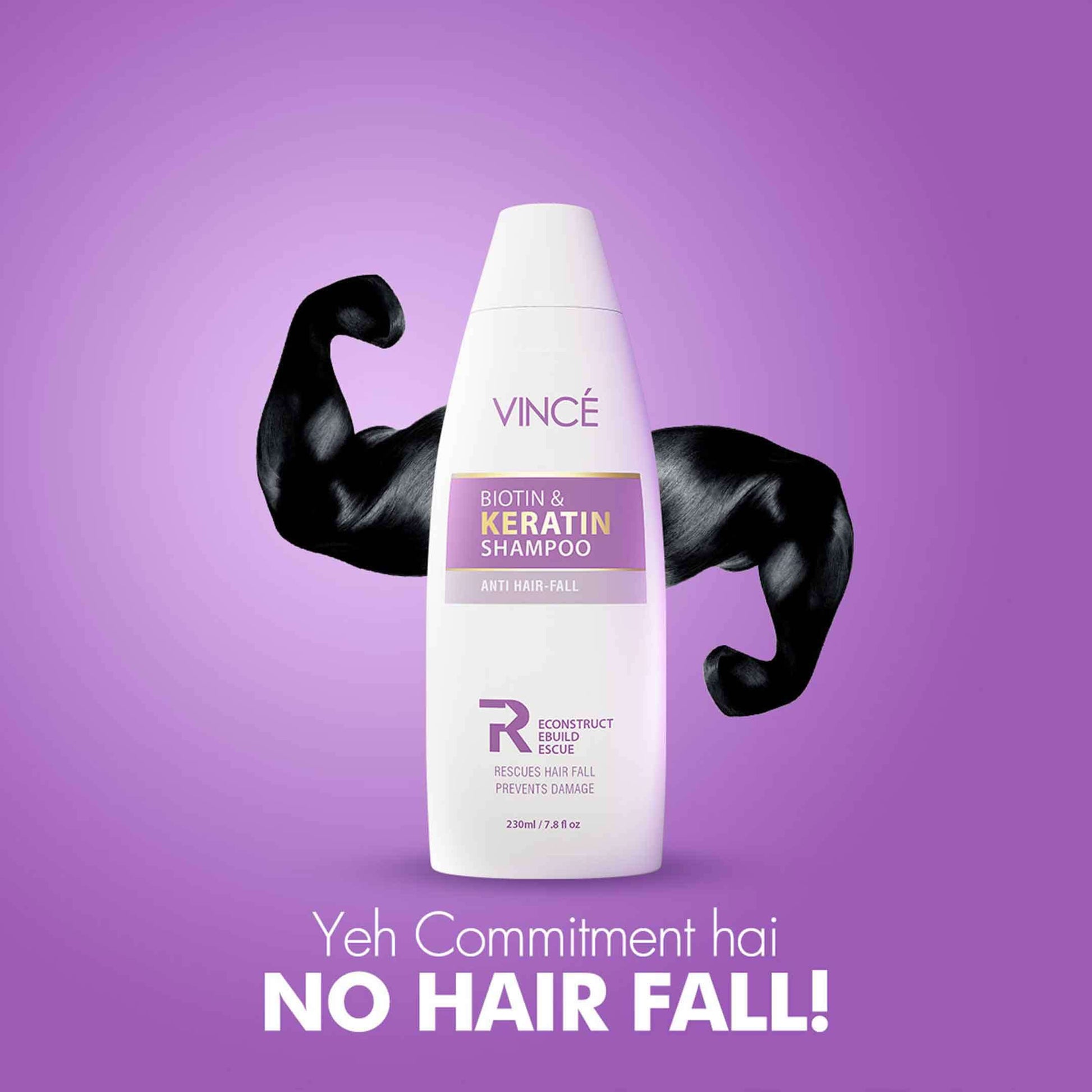 Vince Biotin & Keratin Hair Shampoo 230ml - Khayest
