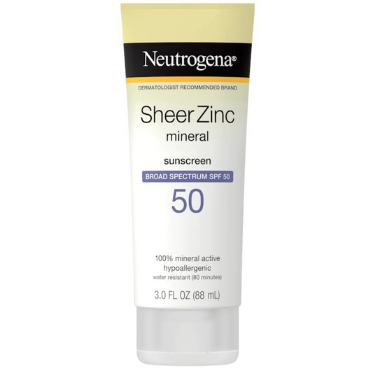 Neutrogena Sheer Zinc Mineral Sunscreen broad spectrum SPF50 - Khayest