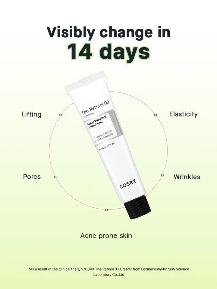 COSRX The Retinol 0.1 Super Vitamin E + Panthenol Cream 20ml - Khayest