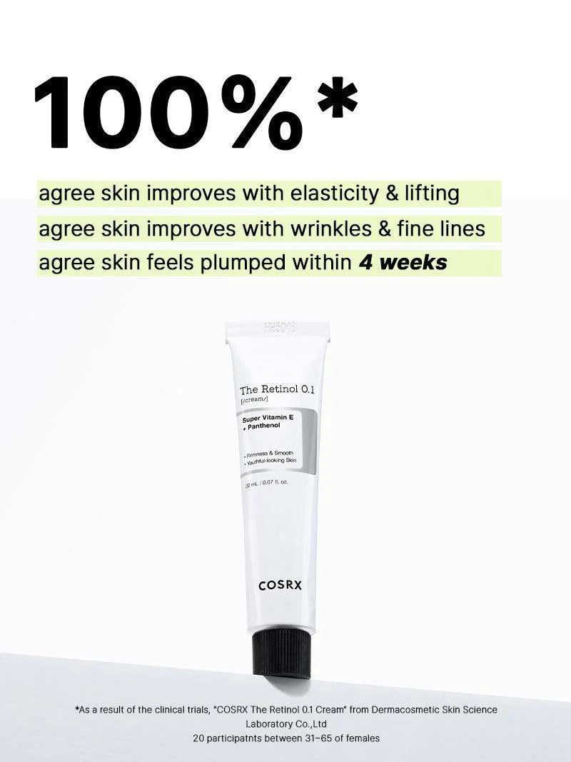 COSRX The Retinol 0.1 Super Vitamin E + Panthenol Cream 20ml - Khayest