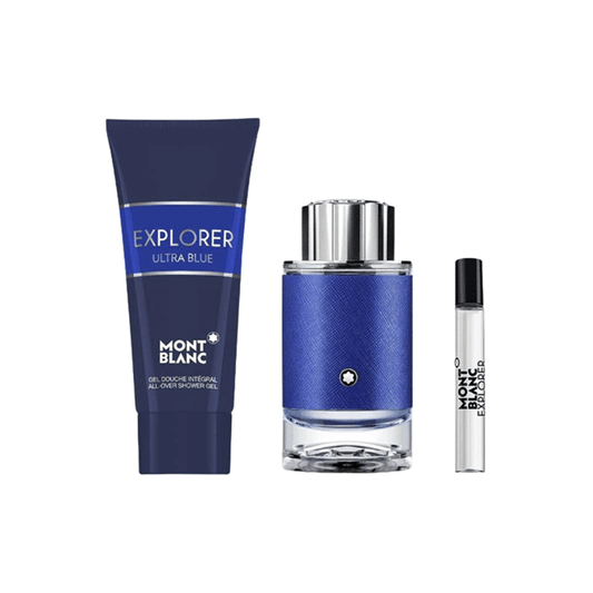 Montblanc Explorer Ultra Blue for Men 3pcs Gift Set - Khayest