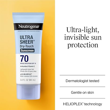 Neutrogena Ultra Sheer Dry Touch SPF 70 Suncreen 88Ml - Khayest