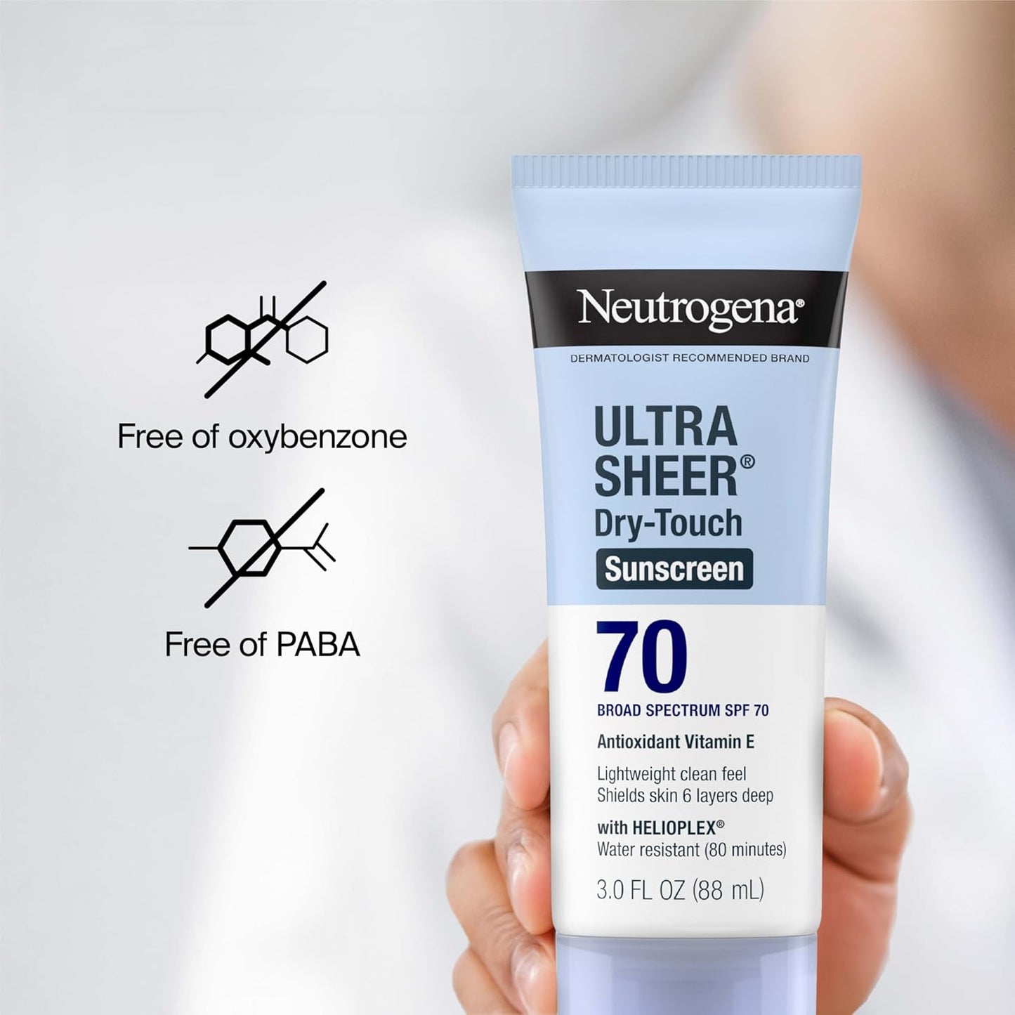 Neutrogena Ultra Sheer Dry Touch SPF 70 Suncreen 88Ml - Khayest