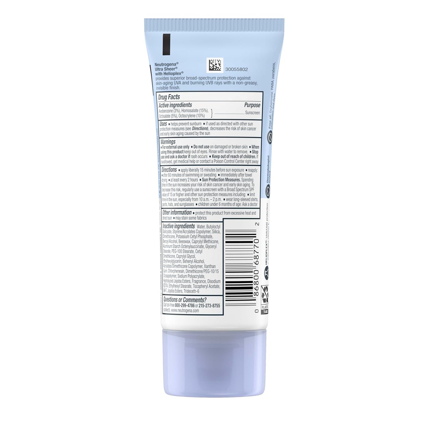 Neutrogena Ultra Sheer Dry Touch SPF 70 Suncreen 88Ml - Khayest