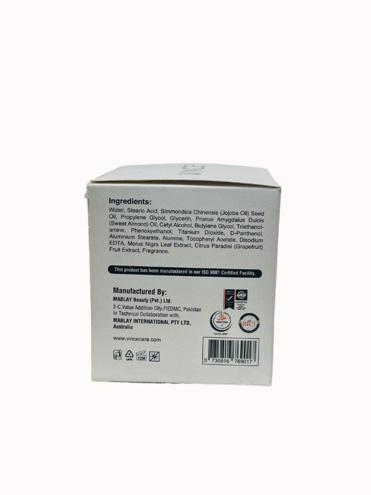 Vince Vitamin C cream 50ml - Khayest