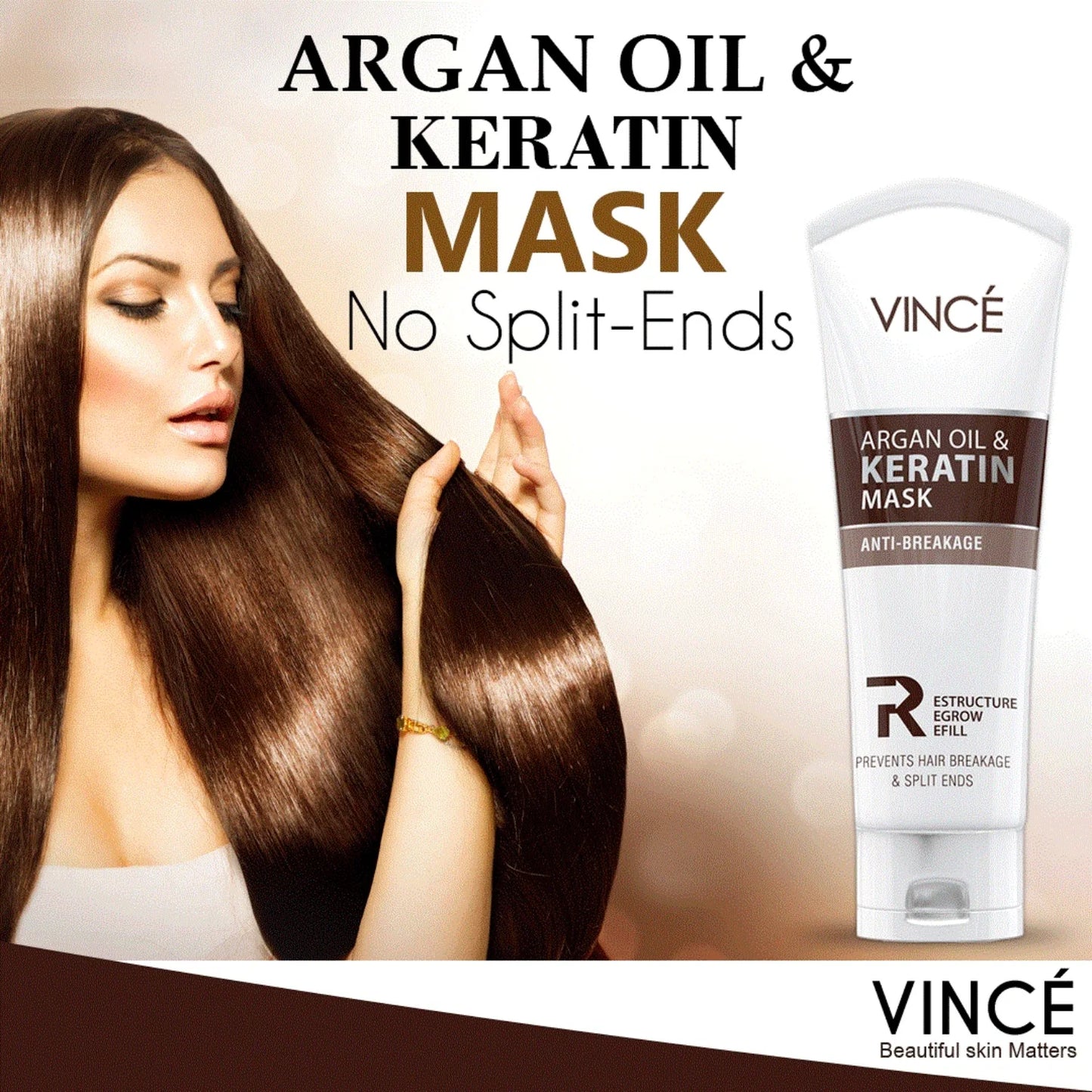 Vince Argan Oil & Keratin Hair Mask 200ml - Khayest