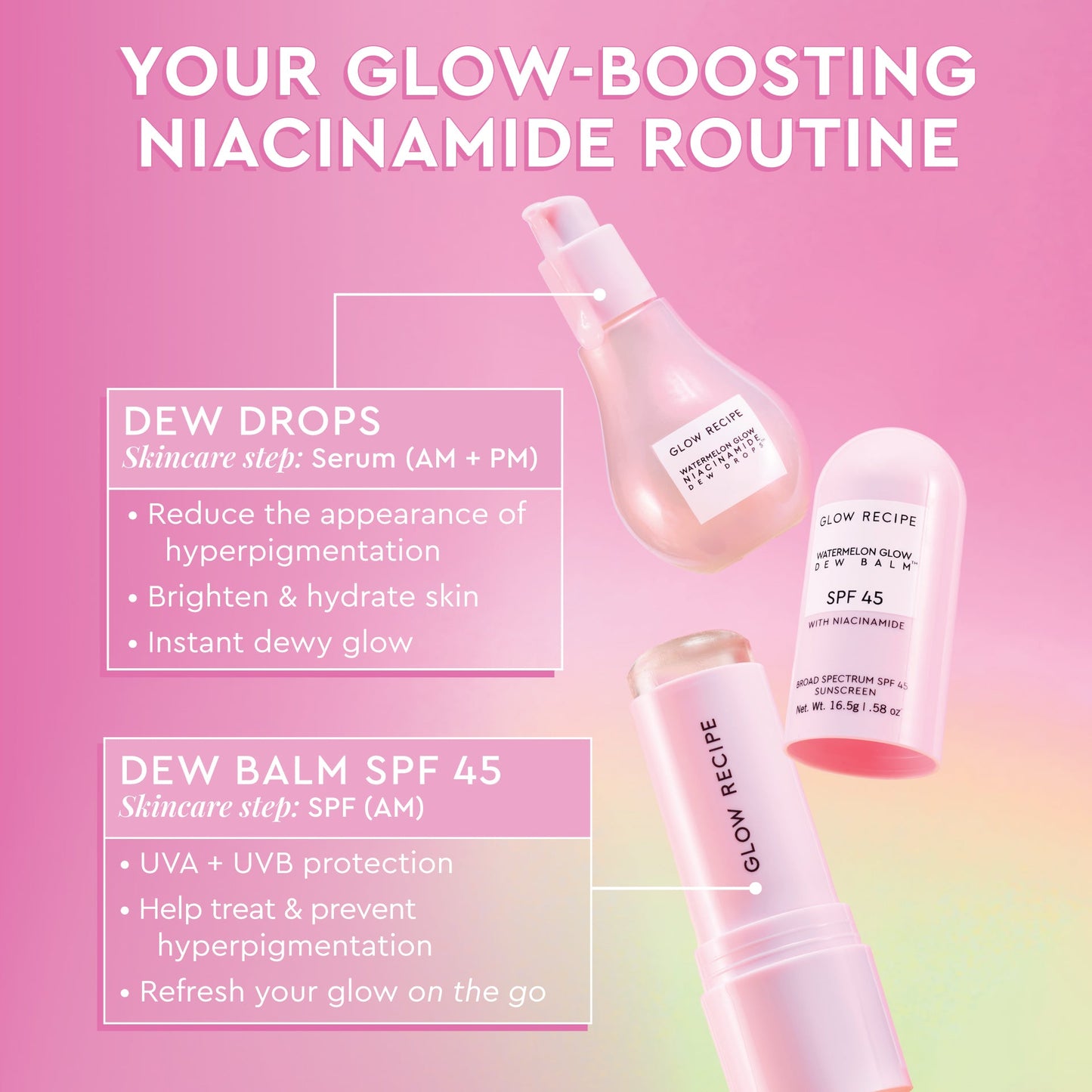 Watermelon Glow Niacinamide Dew Balm SPF 45 - Khayest