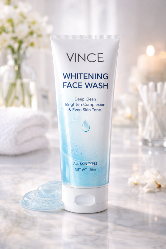 vince whitening face wash
