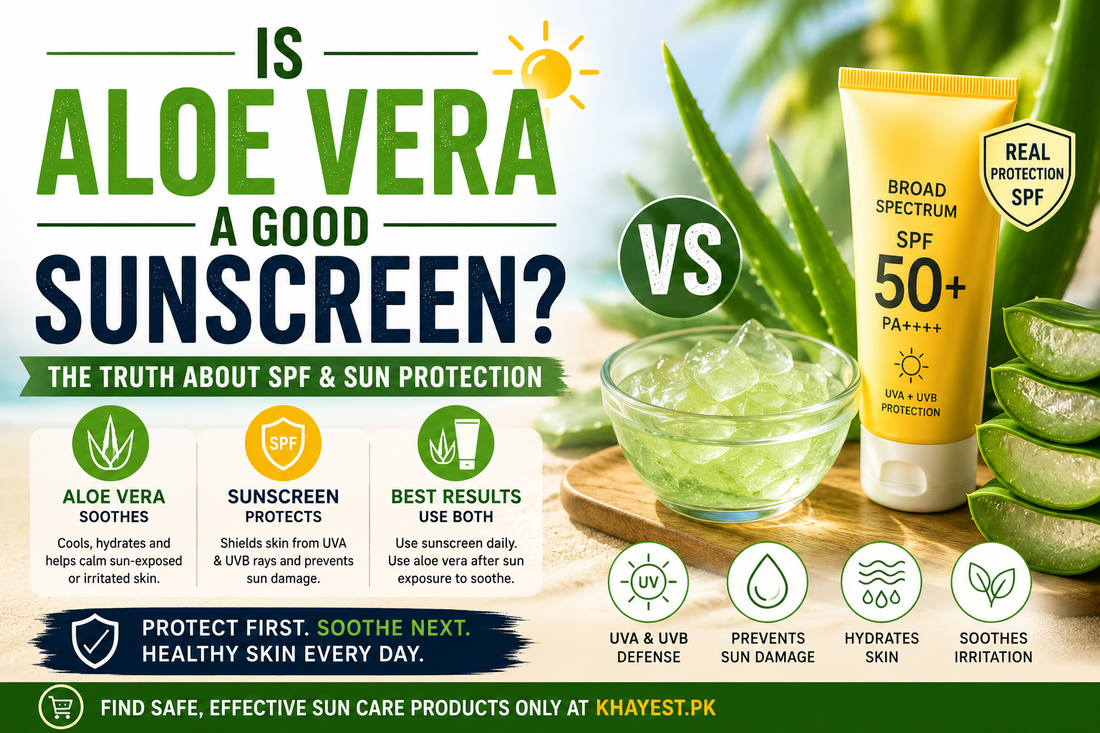 Aloe vera gel as sunscreen