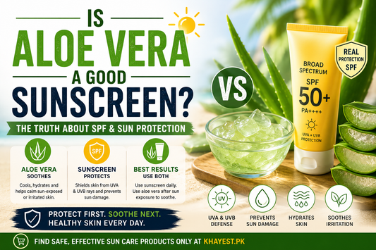 Aloe vera gel as sunscreen