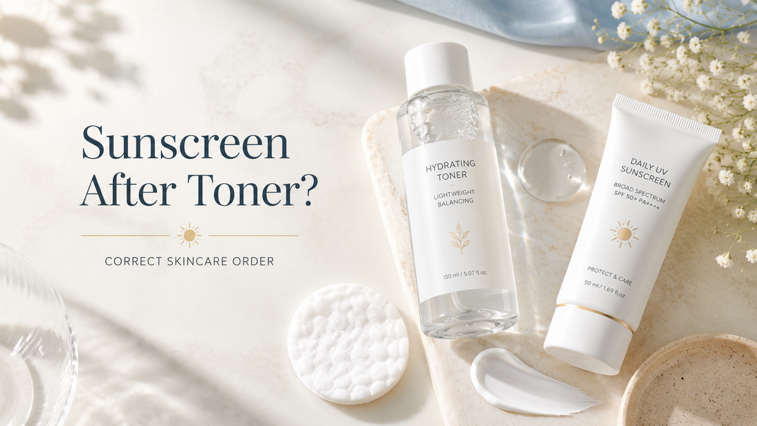 sunscreen after toner