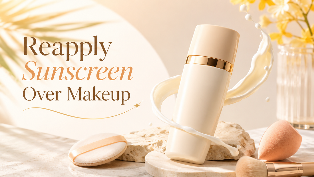 how to reapply sunscreen over makeup