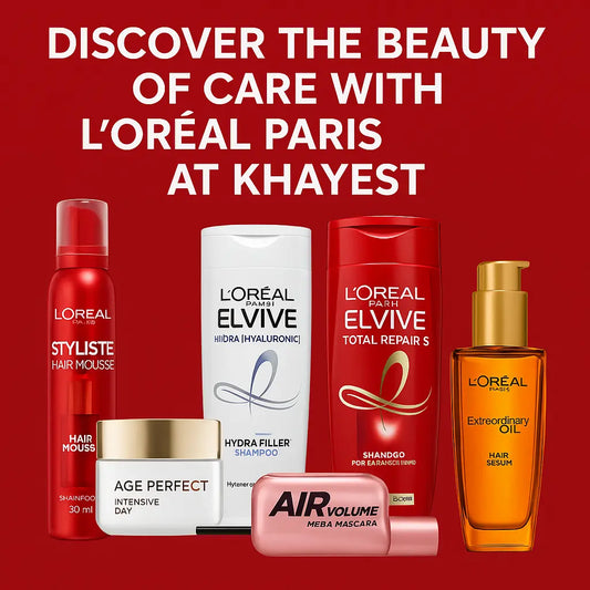 image showing a collection of L’Oréal Paris products available at Khayest Pakistan