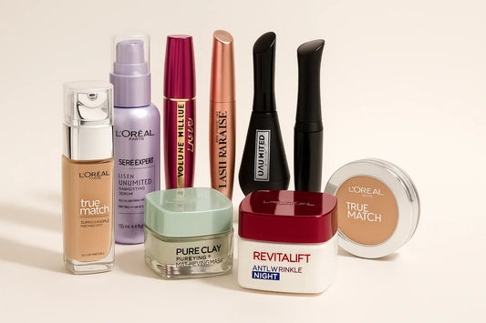 collection of loreal paris beauty products at khayest.