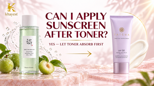 sunscreen after toner