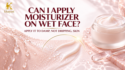 moisturizer on wet face