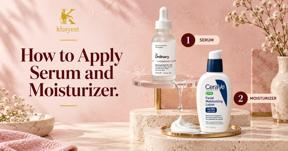 how to apply serum and moisturizer