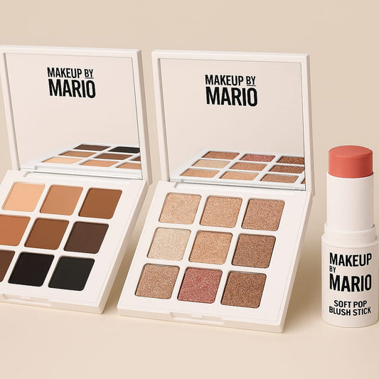 Makeup by Mario products — including the Master Mattes Eyeshadow Palette, Ethereal Eyes Palette, and Soft Pop Blush Stick