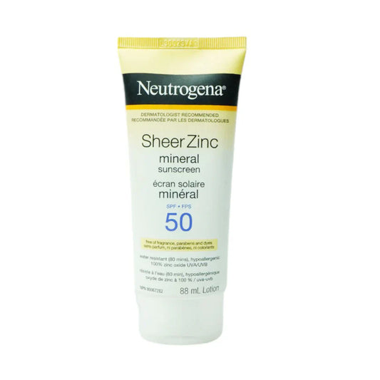 Neutrogena Sheer Zinc Mineral Sunscreen Écran Solaire Minéral SPF 50 - 88 ml