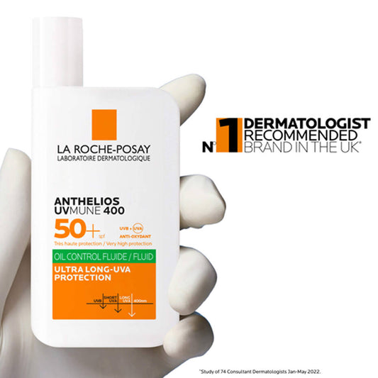 La Roche Posay Anthelios UVmune 400 Fluid Oil Control Sunscreen SPF50 50ml - Khayest