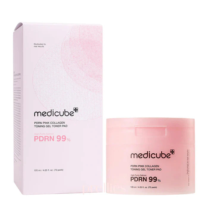 Medicube PDRN 99% Pink Collagen Tonong Gel Toner Pad - Khayest