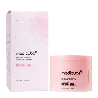 Medicube PDRN 99% Pink Collagen Tonong Gel Toner Pad - Khayest