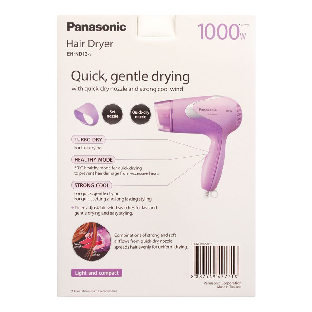 Panasonic 1000W Quick Gentle Hair Dryer EH-ND13 - Khayest