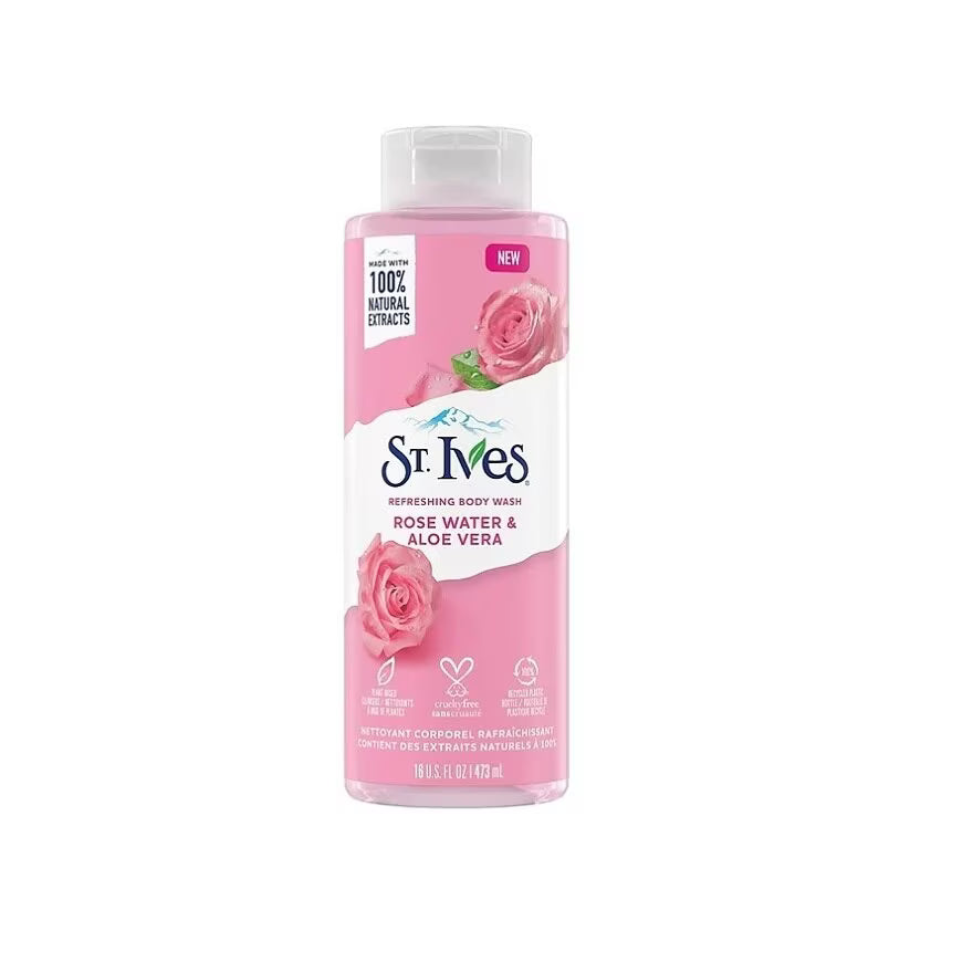 St. Ives Refreshing Body Wash Rose Water &amp; Aloe Vera 450ml - Khayest