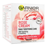 Garnier Skin Naturals Rose Cream Daily Soothing Care for Dry and Sensitive Skin 50ml