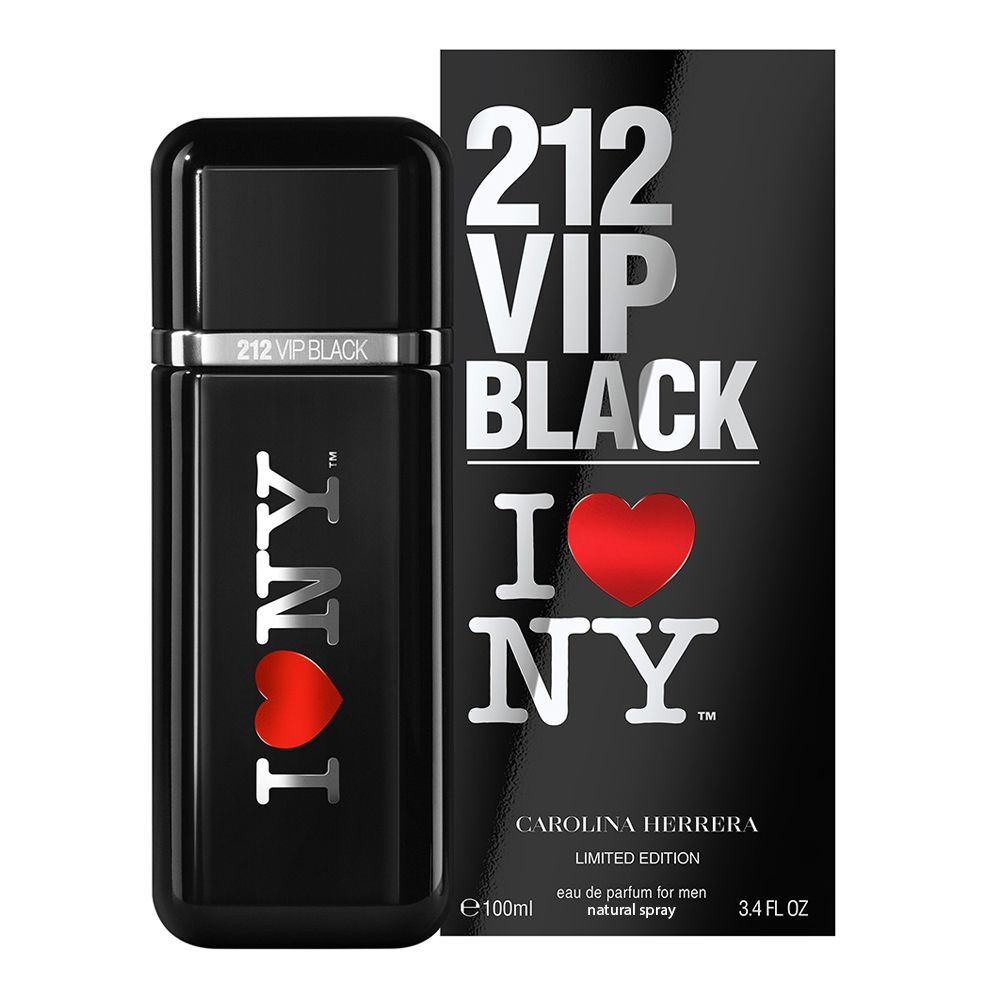 Carolina Herrera 212 VIP Black I Love NY Limited Edition EDP Parfume for Men 100ml - Khayest