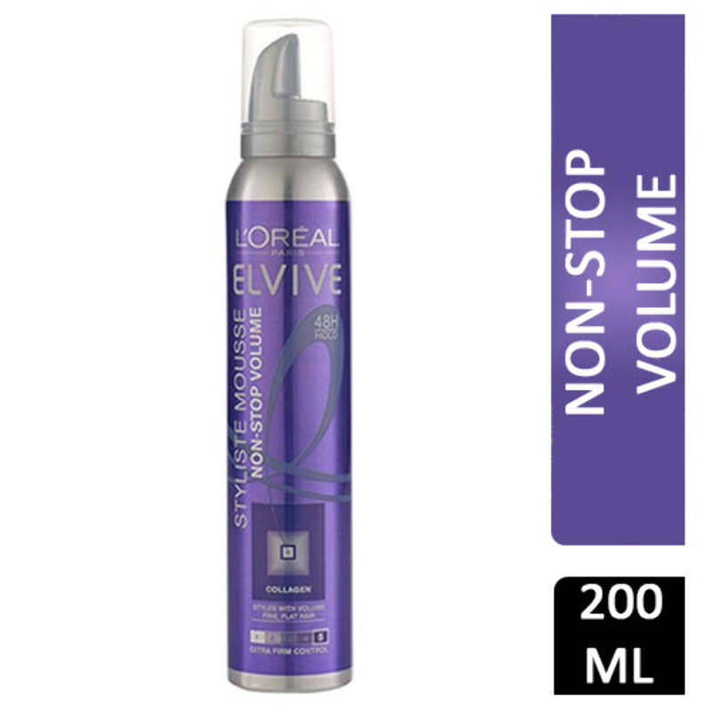 Loreal Elvive Styliste Hair Mousse Non Stop Volume 200ml - Khayest