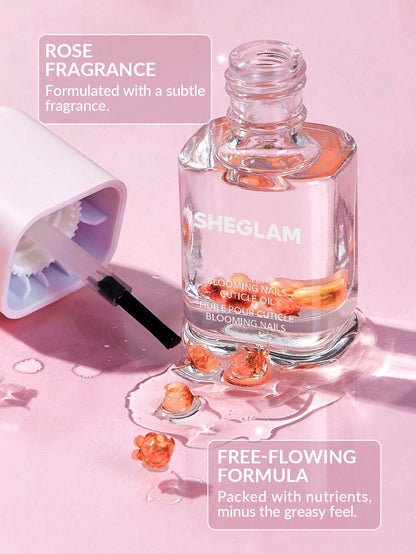 SHEGLAM Blooming Nails Cuticle Oil Pink 8ml | Nourishing Nail Care
