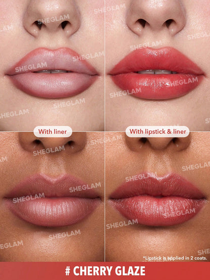 Sheglam Glam 101 Sheer Tinted Lipstick & Liner Duo - Khayest